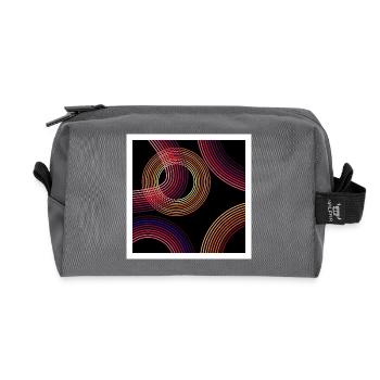 Tourbillon néon - Trousse de toilette en tissu recyclé - anthracite - Devant