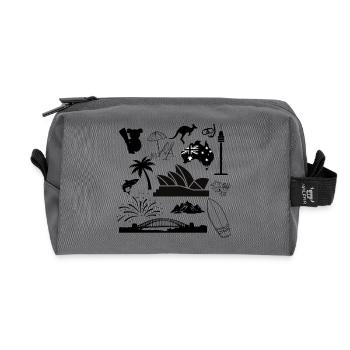 Sydney in symbols - Recycelte Kulturtasche - Anthrazit - Vorne