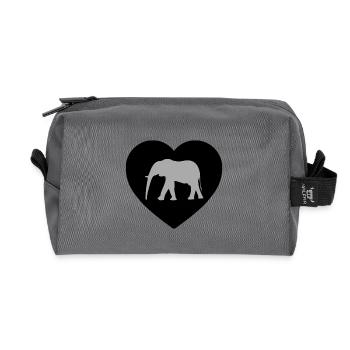 Elephant - Recycled Toiletry Zip Bag - anthracite - Front