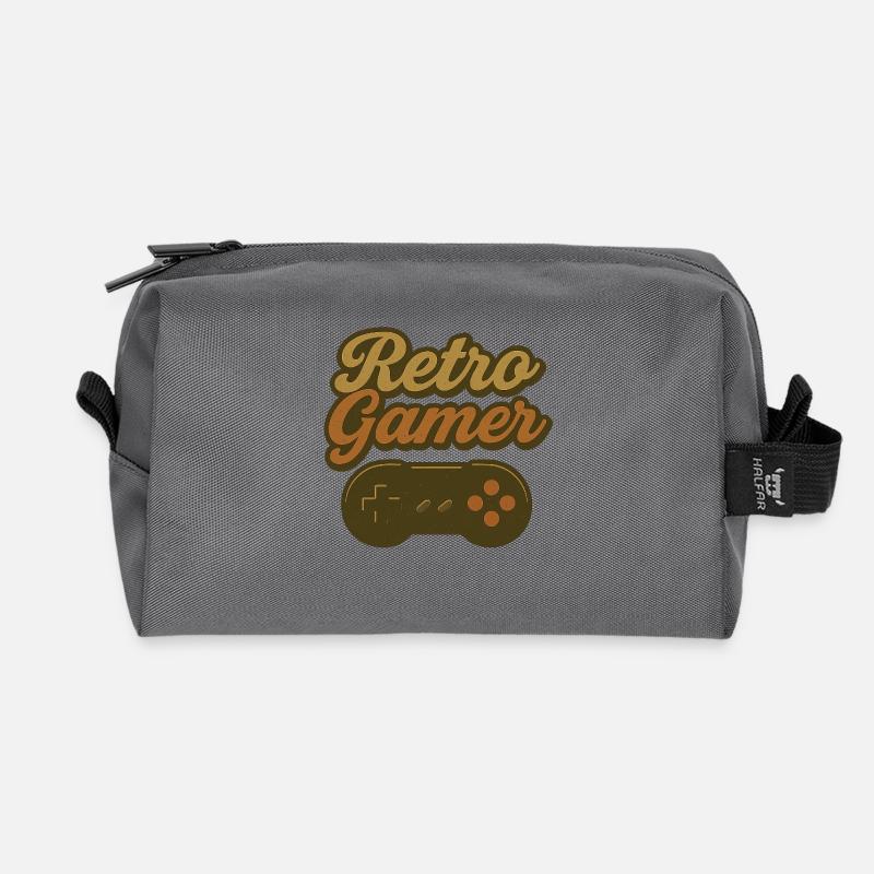 Retro-Gamer Controller-Design - Recycelte Kulturtasche - Anthrazit