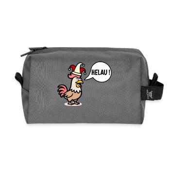 Chapeau du Prince de Poulet - Carnival Helau - Trousse de toilette en tissu recyclé - anthracite - Devant