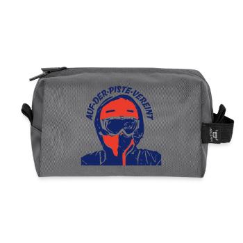 Au der Piste vereint - Logo  - Recycelte Kulturtasche - Anthrazit - Vorne