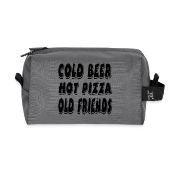 Beer - Recycled Toiletry Zip Bag - anthracite - Front