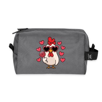 Huhn lolli - Recycelte Kulturtasche - Anthrazit - Vorne