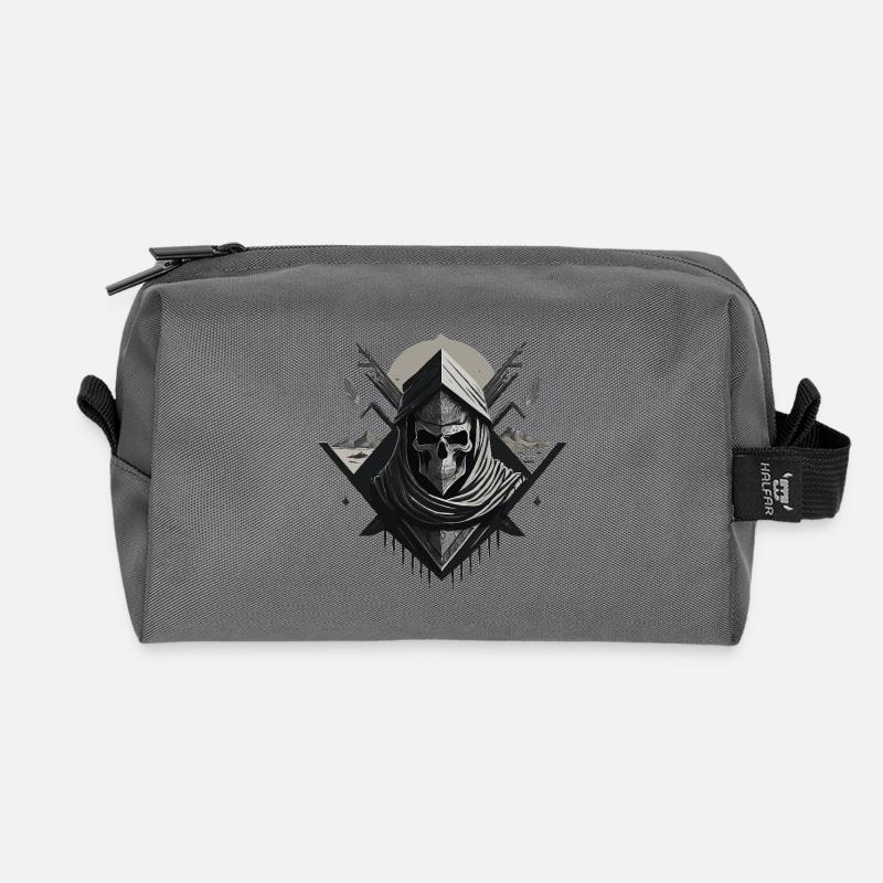 Desert Veiled Skeleton - Recycled Toiletry Zip Bag - anthracite