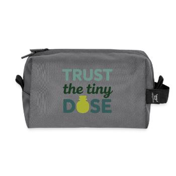 Certified Clinical Micro-Pharmacology Apparel  - Recycled Toiletry Zip Bag - anthracite - Front