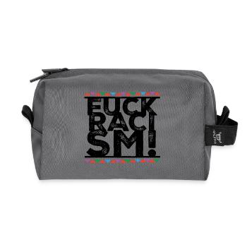 Fuck Racism - Recycelte Kulturtasche - Anthrazit - Vorne