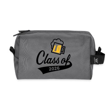 Class Of 2026 (Graduating Class / Beer / 2C POS) - Recycled Toiletry Zip Bag - anthracite - Front