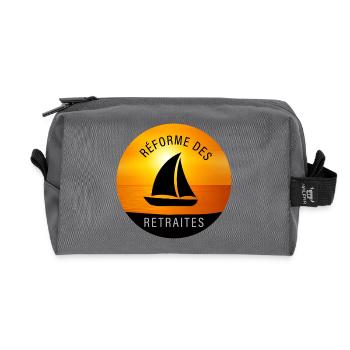 Reforme_des_retraites - Trousse de toilette en tissu recyclé - anthracite - Devant
