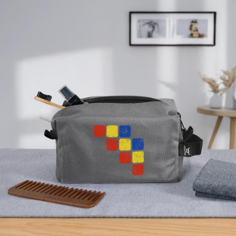 Colors Ornament Pattern - Basic Colors Recycled Toiletry Zip Bag