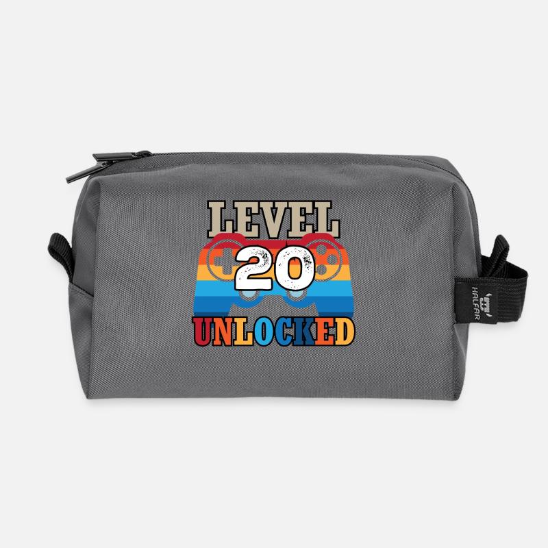 Level 20 Unlocked - Recycelte Kulturtasche - Anthrazit