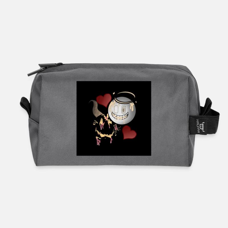 Engel und Teufel Design  - Recycelte Kulturtasche - Anthrazit