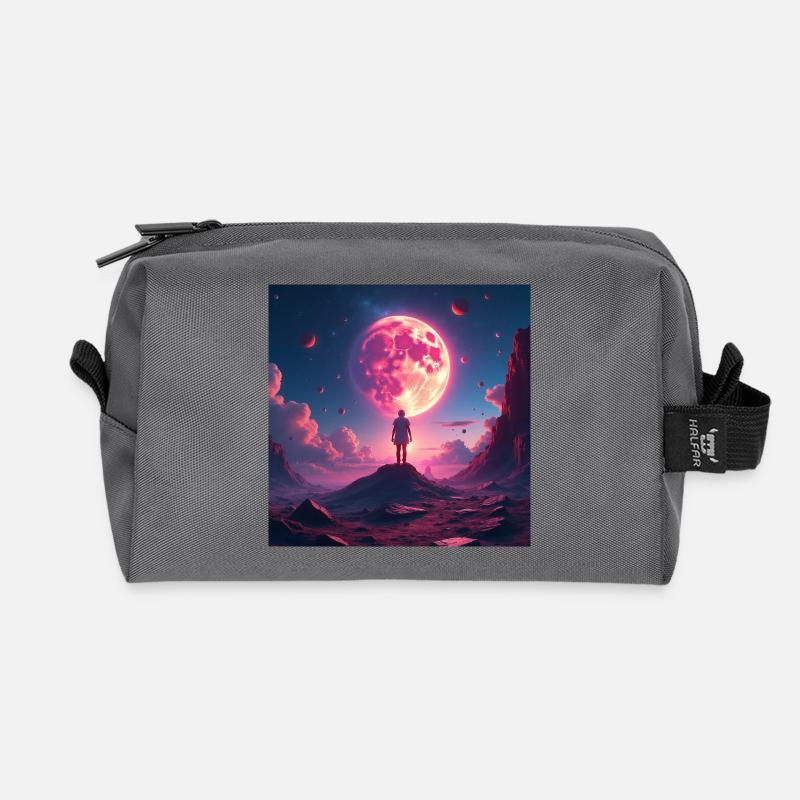 Mondreich Traumlandschaft - Recycelte Kulturtasche - Anthrazit