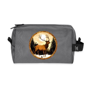 Style du cerf - Trousse de toilette en tissu recyclé - anthracite - Devant