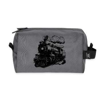 Train - Recycled Toiletry Zip Bag - anthracite - Front