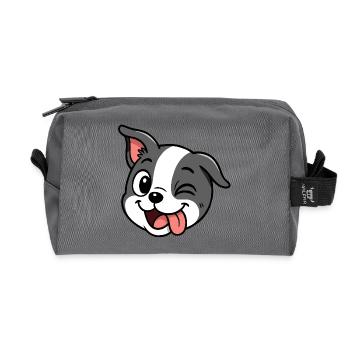 Boston - Espiègle - Trousse de toilette en tissu recyclé - anthracite - Devant