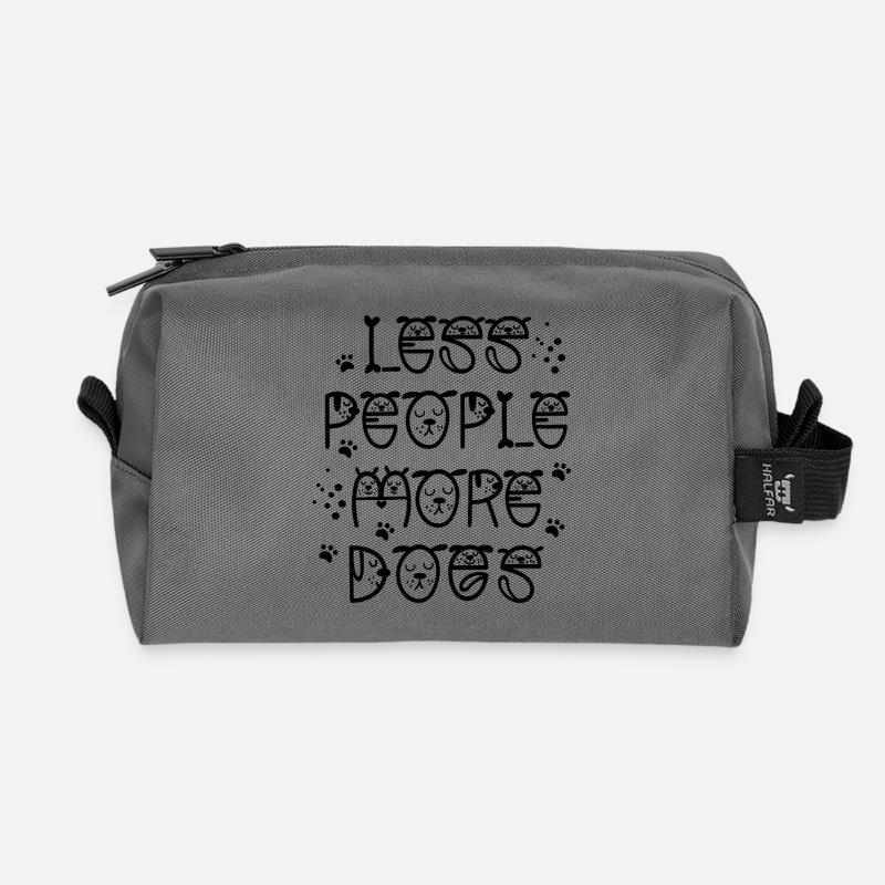 Less_people_more_dogs - Recycelte Kulturtasche - Anthrazit
