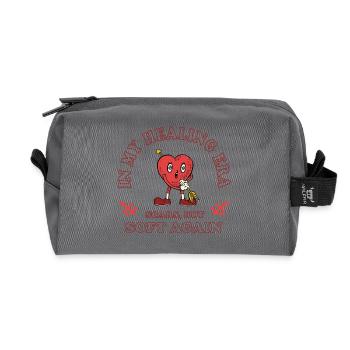 Healing Heart – Scars Gently - Recycled Toiletry Zip Bag - anthracite - Front