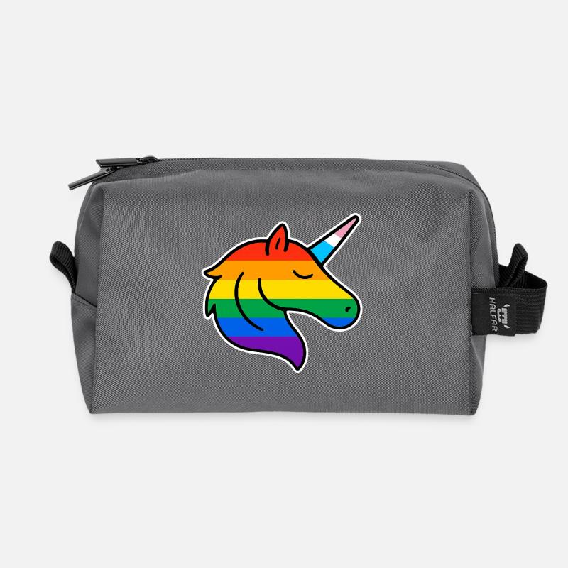 Einhorn-Logo - Recycelte Kulturtasche - Anthrazit