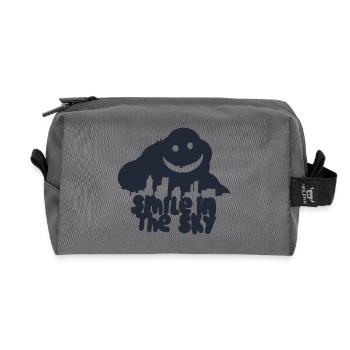 Sourire dans le ciel - Trousse de toilette en tissu recyclé - anthracite - Devant