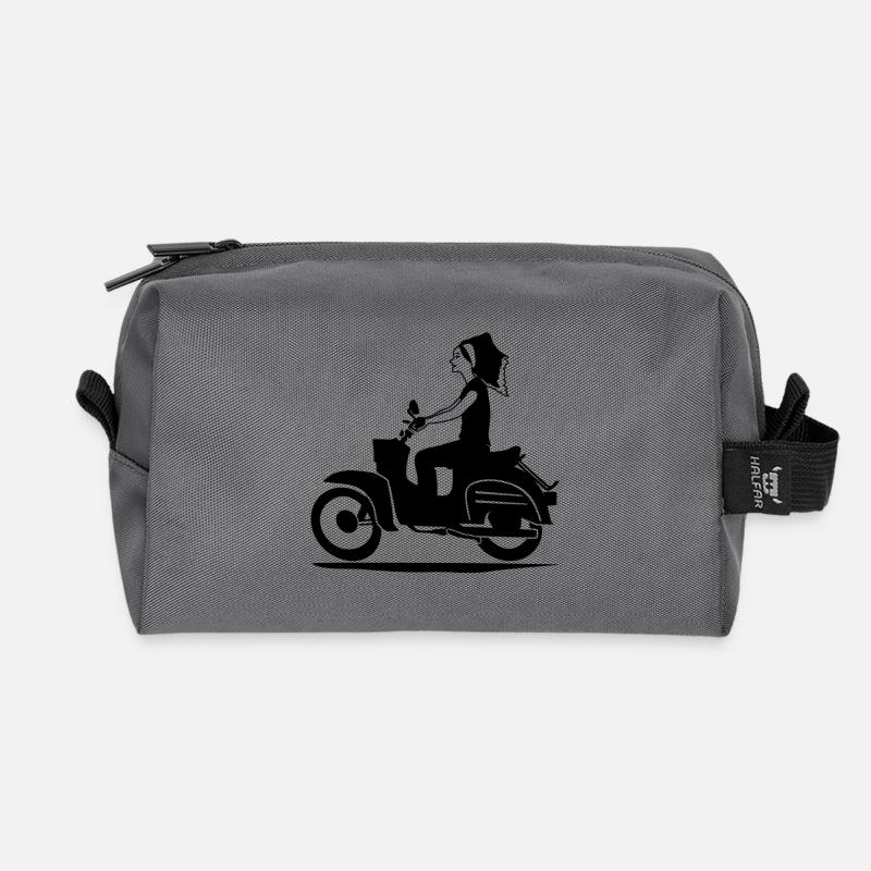 DELNJOSERBOWKA - MOPED - Recycelte Kulturtasche - Anthrazit