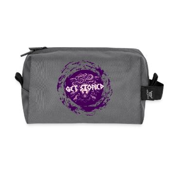 Medusa get stoned - Recycled Toiletry Zip Bag - anthracite - Front