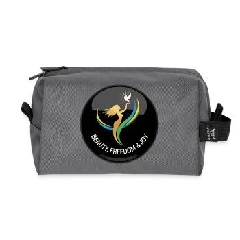 Freedom Beauty & Fun - Recycled Toiletry Zip Bag - anthracite - Front