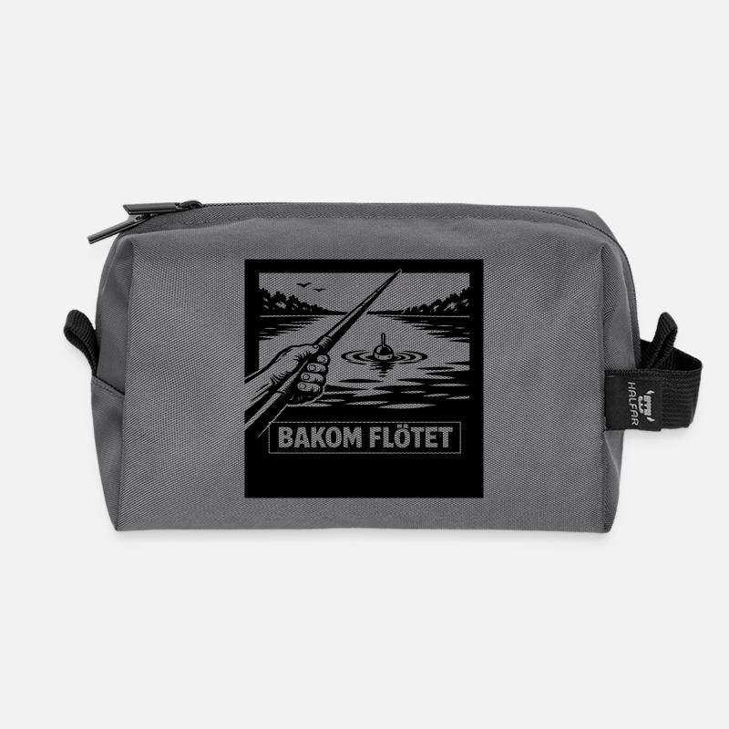 Behind the scenes - Recycled Toiletry Zip Bag - anthracite