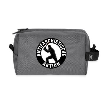 Antifaschistische Aktion - Antifa Tee - Recycelte Kulturtasche - Anthrazit - Vorne
