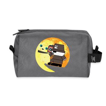 Pixel P.I. Moon Chase - Recycled Toiletry Zip Bag - anthracite - Front