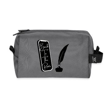 Retour aux racines : smartphone détox numérique des années 90 - Trousse de toilette en tissu recyclé - anthracite - Devant