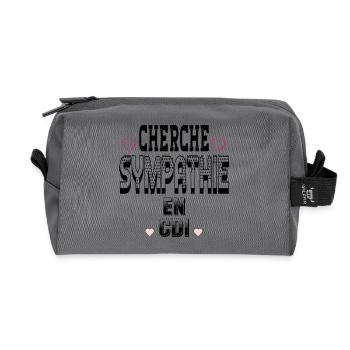 Looking for sympathy on a permanent contract - Recycled Toiletry Zip Bag - anthracite - Front