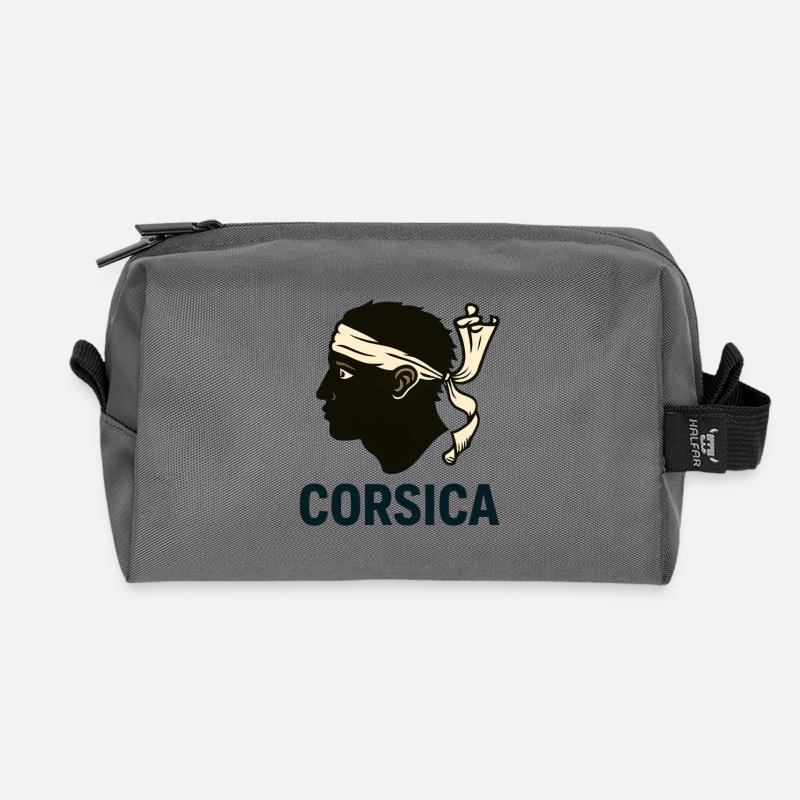 Corsica Moor's Head - Recycelte Kulturtasche - Anthrazit