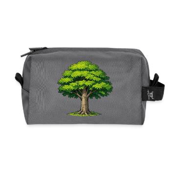 Baum mit üppigem Laub - Recycelte Kulturtasche - Anthrazit - Vorne