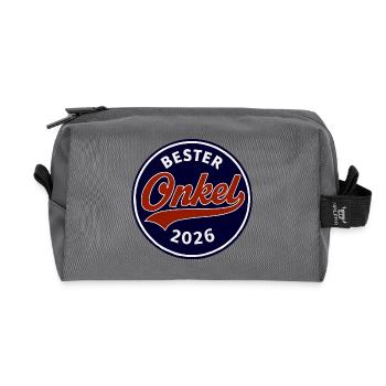Best Uncle 2026 Badge - Recycled Toiletry Zip Bag - anthracite - Front