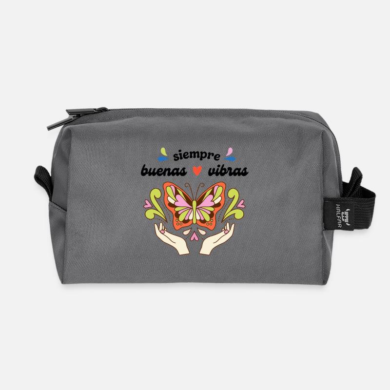 Immer – gute – Vibes - Recycelte Kulturtasche - Anthrazit