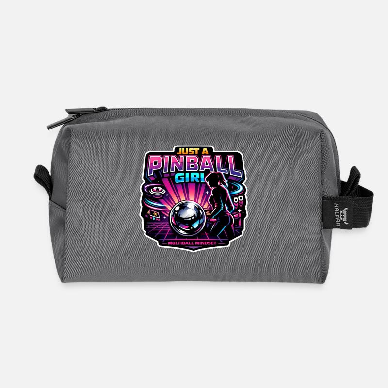 Pinball Girl Multiball Mindset - Recycelte Kulturtasche - Anthrazit