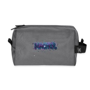 Macher Neon Graffiti Schriftzug - Recycelte Kulturtasche - Anthrazit - Vorne