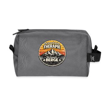 Montagnes au lieu de patch thérapeutique - Trousse de toilette en tissu recyclé - anthracite - Devant