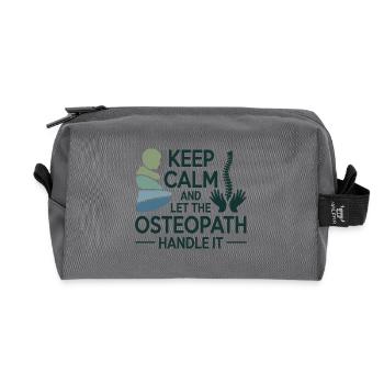 Osteopath Bleib ruhig Handle Professionell - Recycelte Kulturtasche - Anthrazit - Vorne