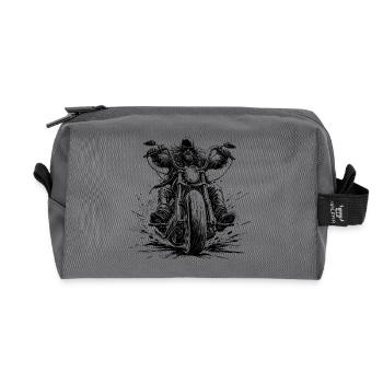 Chopper driver frontal in comic style - Recycled Toiletry Zip Bag - anthracite - Front