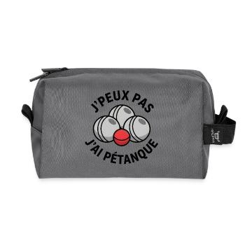 Jai Pétanque Boules Rire - Trousse de toilette en tissu recyclé - anthracite - Devant
