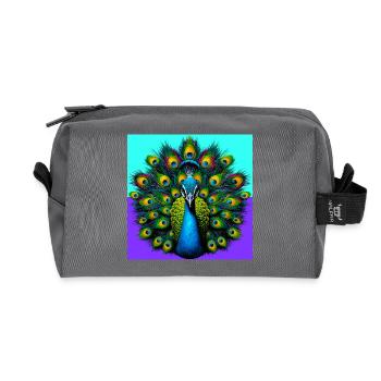 Pfau - Recycelte Kulturtasche - Anthrazit - Vorne