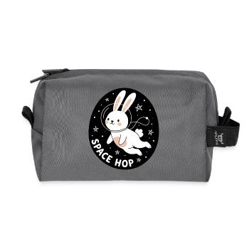 Space Hop - Recycled Toiletry Zip Bag - anthracite - Front