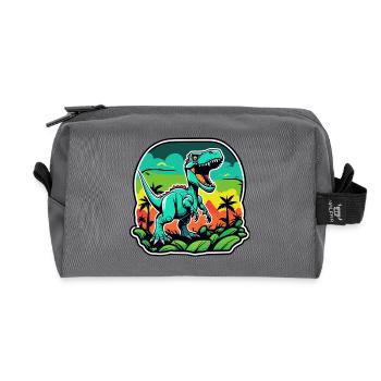T-Rex Tropical Néon - Trousse de toilette en tissu recyclé - anthracite - Devant