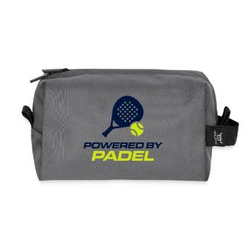 Propulsé par Padel Athlete Sport Club Design - Trousse de toilette en tissu recyclé - anthracite - Devant