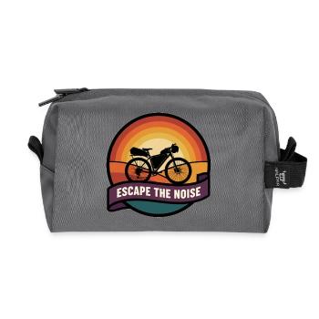 Escape the Noise Gravel Bike Sunset Badge - Trousse de toilette en tissu recyclé - anthracite - Devant