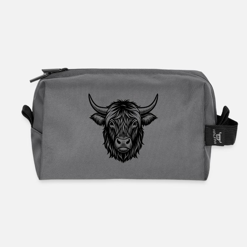 Highland Cow - Recycelte Kulturtasche - Anthrazit
