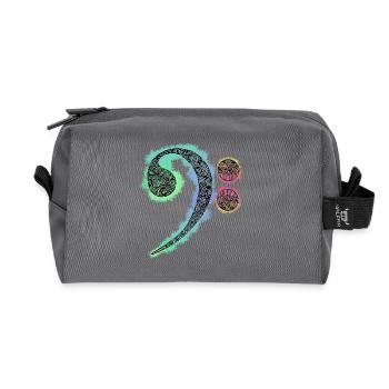 Zentangle Bass Wrench - Recycled Toiletry Zip Bag - anthracite - Front