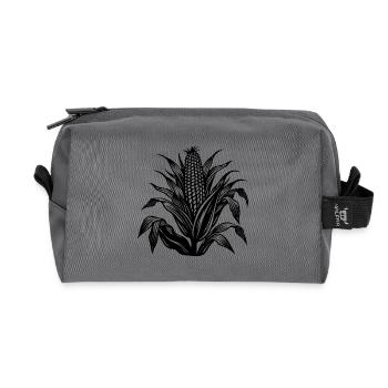 Corn stalk - Recycled Toiletry Zip Bag - anthracite - Front
